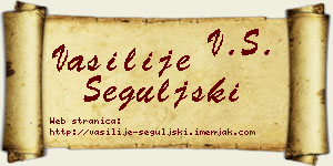 Vasilije Šeguljski vizit kartica